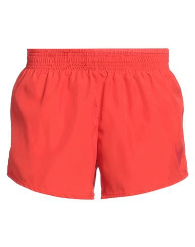 Nike Woman Shorts & Bermuda Shorts Red Size L Polyester