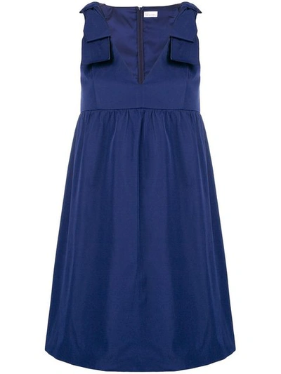 Red Valentino Flared Summer Dress In Blue