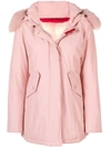 Freedomday Padded Hooded Jacket In Pink