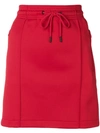Kenzo High Waisted Track Skirt In Red