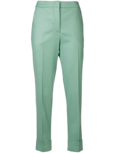 Pt01 Plain Cropped Trousers - Green