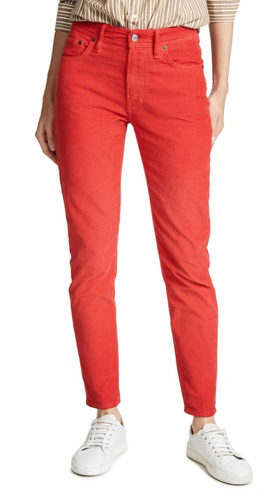 Acne Studios Melk Corduroys In Red