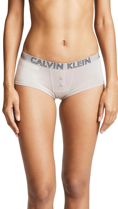 Calvin Klein Underwear Ultimate Cotton Boy Shorts In Silver Rose