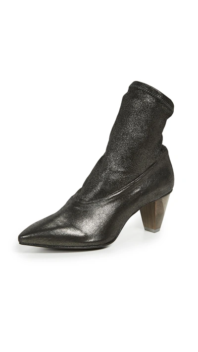 Coclico Shoes Juno Point Toe Booties In Anthracite
