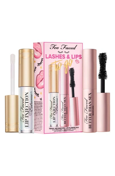 Too Faced Lashes & Lips To Go Usd $32 Value In White