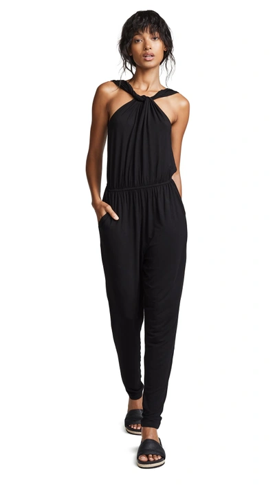 Cupcakes And Cashmere Jalene Jumpsuit W/ Twist Detail In Black