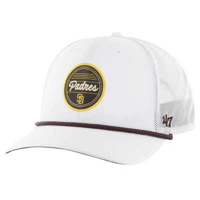 47 ' White San Diego Padres Fairway Trucker Adjustable Hat