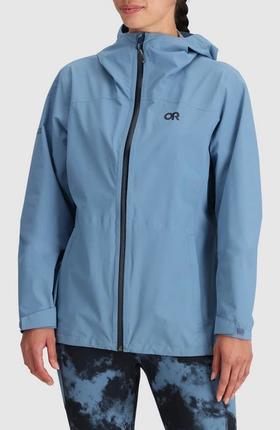Outdoor Research Stratoburst Packable Rain Jacket In Blue