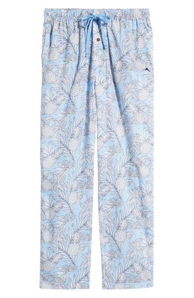Tommy Bahama Cotton Pajama Pants In Blue Garden