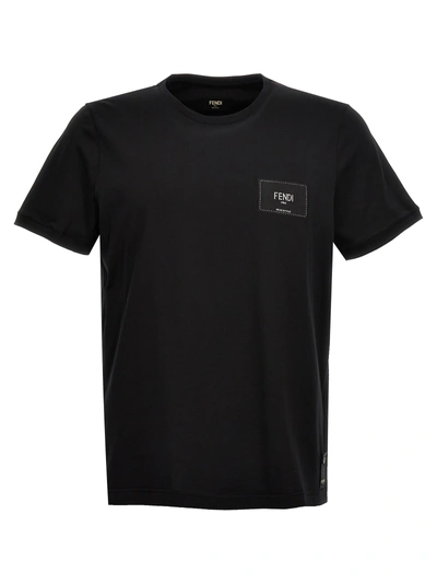 Fendi Logo Patch T-shirt Black