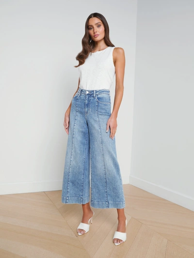 L Agence Houston Center Seam Wide-leg Jean In Cordova