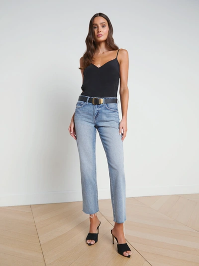 L Agence Milana Slouch-fit Stovepipe Jean In Ravine
