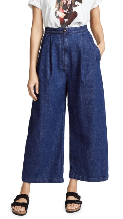 Tortoise Lucy High Rise Baggy Trouser Jeans In Indigo Vintage