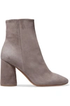 Vince Ridley Suede Ankle Boots In Gray