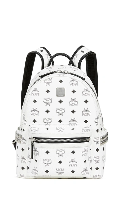 Mcm Stark Small Backpack In White