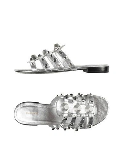 Balenciaga Sandals In Silver