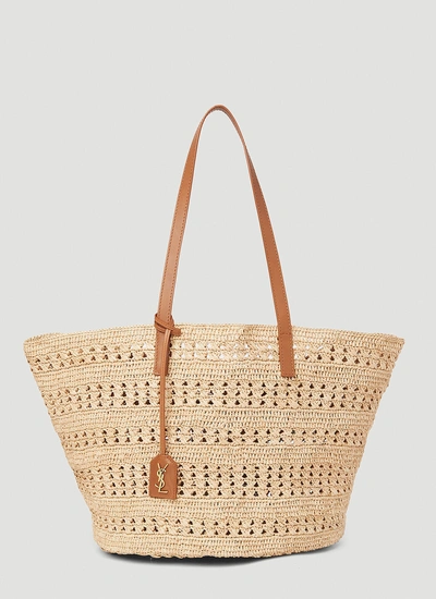 Saint Laurent Women Panier Tote Bag In Cream