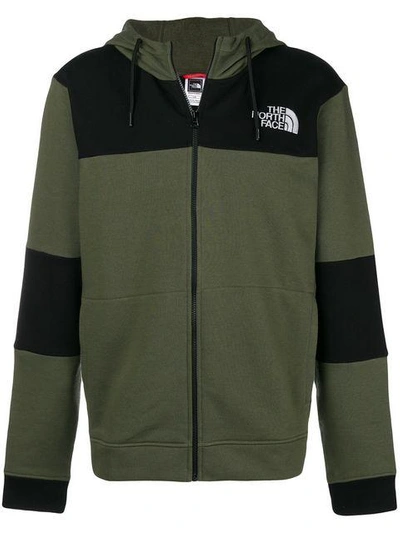 The North Face Colour Block Zip Hoodie - Green