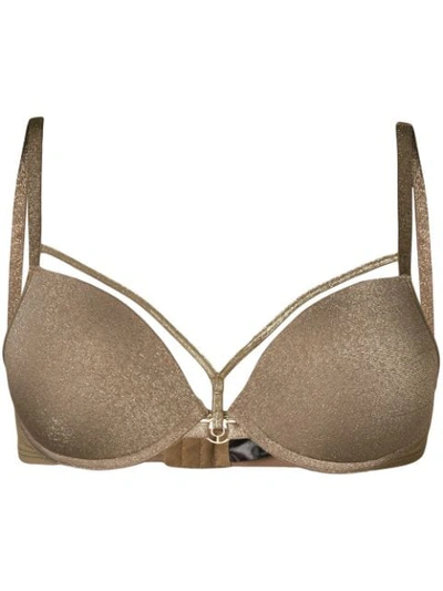 Marlies Dekkers Space Odyssey Push-up Bra In Gold & Shitake