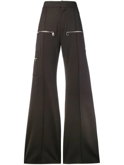 Chloé Super Flared Trousers In Brown