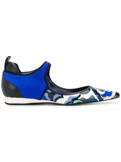 Emilio Pucci Neoprene Ballerina Sneakers - Blue