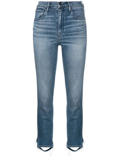 3x1 Cropped High Waisted Jeans In Blue