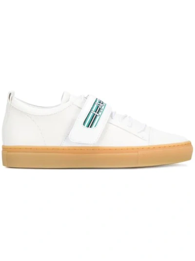 Lanvin Logo Touch-strap Sneakers - White