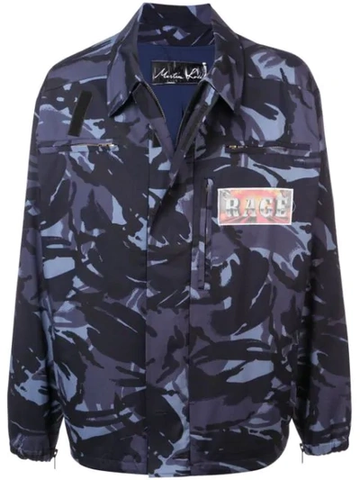Martine Rose Rage Camouflage Print Jacket In Blu