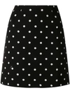 Vivetta Polka Dot Mini Skirt In Black