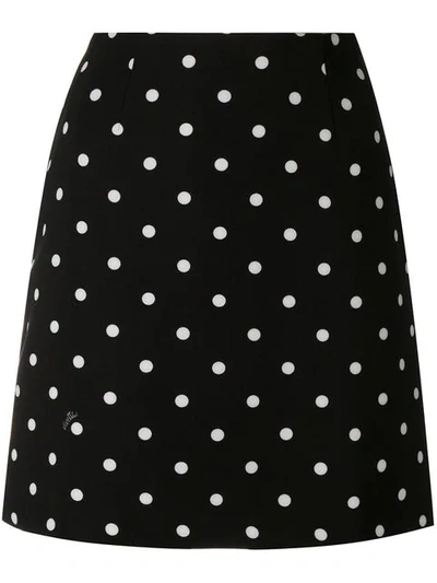 Vivetta Polka Dot Mini Skirt In Black