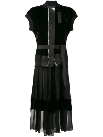 Sacai Deconstructed Bomber Dress - Black
