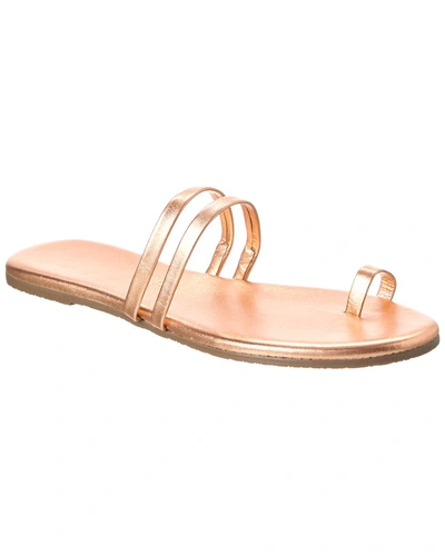Tkees Leah Leather Sandal In Gold
