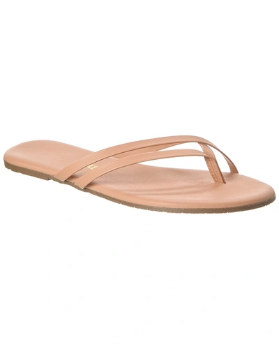 Tkees Liri Leather Sandal In Beige