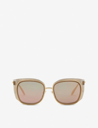 Thierry Lasry Enigmaty Square-frame Sunglasses In Tan