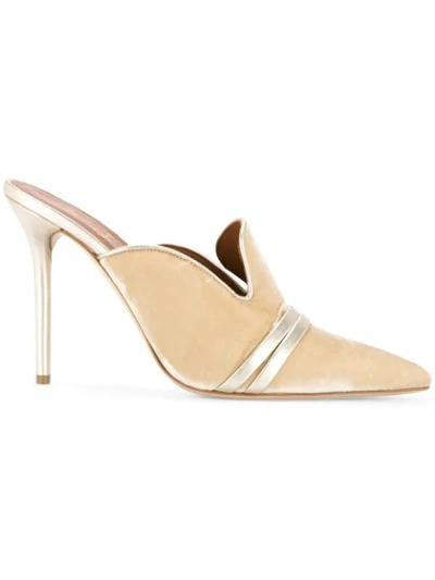 Malone Souliers Hayley Mules In Pearl/platino
