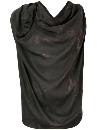 Vivienne Westwood Anglomania Sleeveless Draped Top In Black