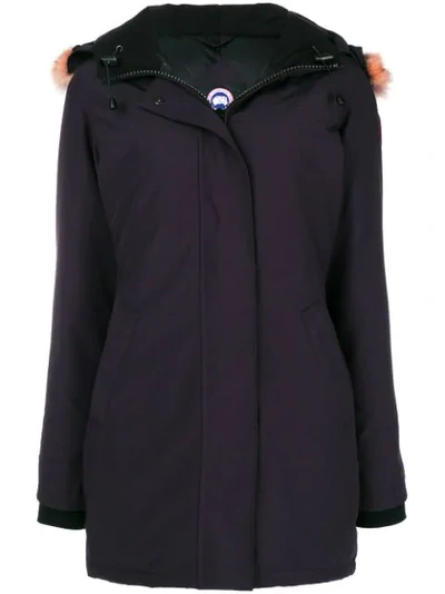 Canada Goose Hooded Padded Jacket In Blue