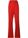 Msgm Straight-leg Trousers In Red