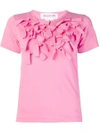 Comme Des Garcons Girl Ruffles T-shirt In Pink & Purple