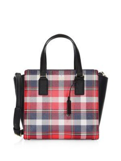 Kate Spade Cameron Street Leather Plaid Satchel In Multi