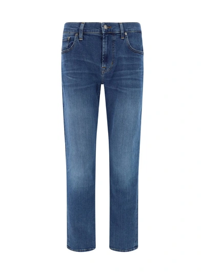 7 For All Mankind Jeans In Mid Blue