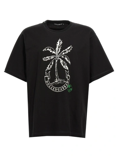 Dolce & Gabbana Printed T-shirt In Black