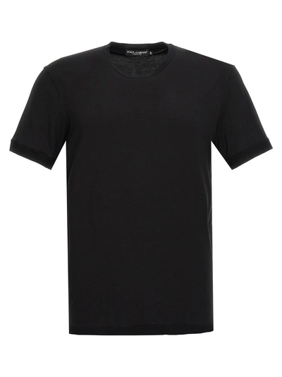 Dolce & Gabbana Stretch Jersey T-shirt In Black