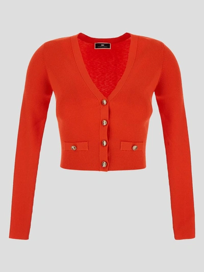 Elisabetta Franchi Sweaters In Coral Red