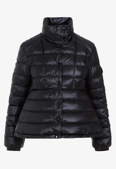 Moncler Aminia Quilted Nylon Down Jacket In Black