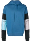 Raf Simons Cotton Hoodie With Detachable Sleeves In Blue