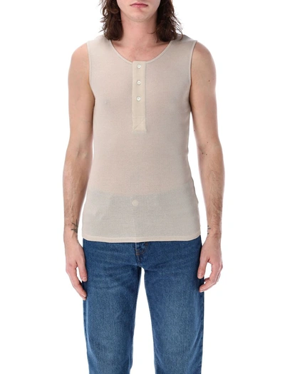 Ami Alexandre Mattiussi Ami Paris Tank Top In Chalk