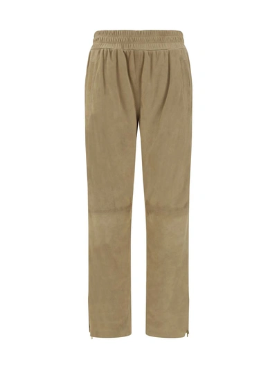 Golden Goose Trousers In Dark Taupe