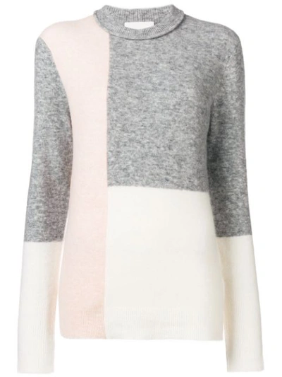 3.1 Phillip Lim Patchwork Wool & Alpaca Blend Sweater In Multicolor