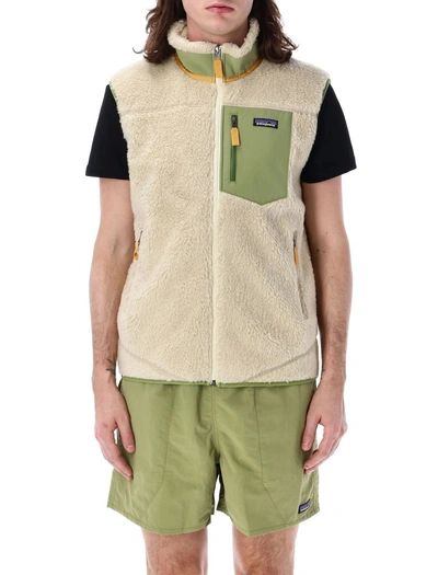 Patagonia Mens Classic Retro-x® Fleece Vest In Dk Natural